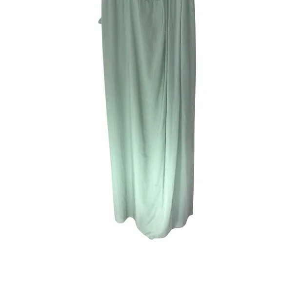 Celebrate DB Studio Dusty Sage As Is Chiffon Tank Scoop Neck Dress Size 12 - Picture 5 of 14